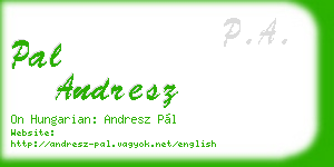 pal andresz business card