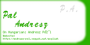 pal andresz business card